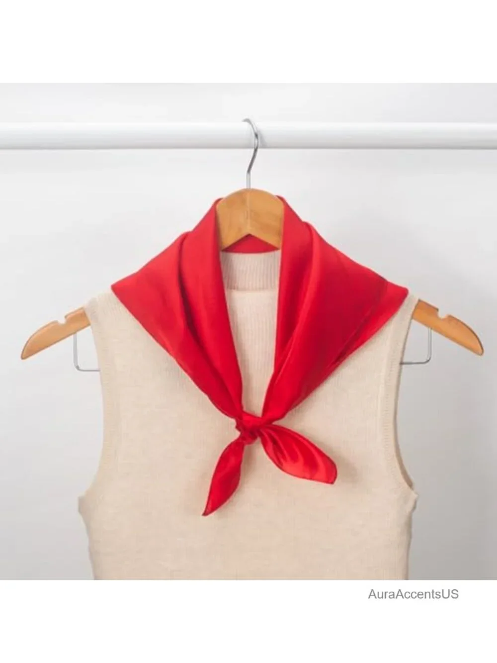 100% Mulberry Silk Square Scarf - Lightweight Necktie